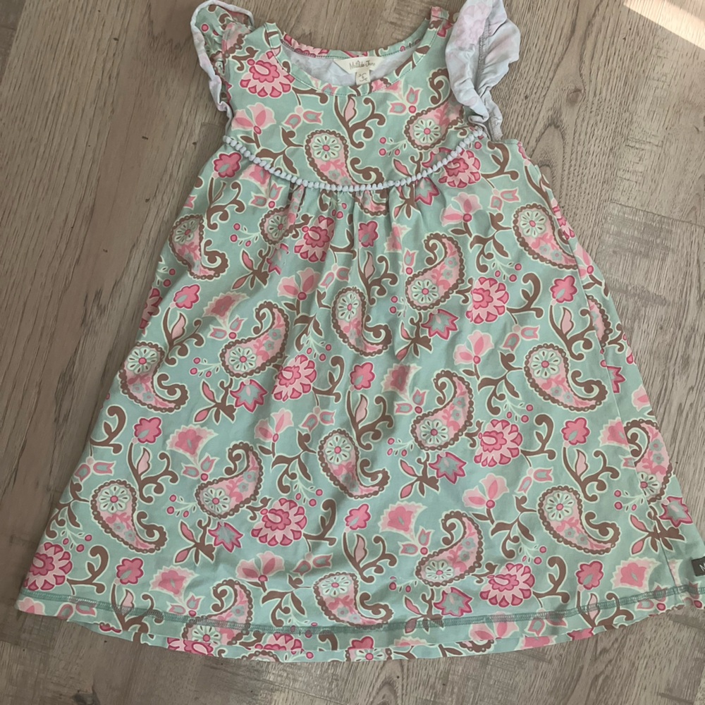Matilda Jane Mint and Pink Paisley Kids Dress